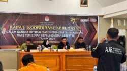 KPU Boalemo Gelar Rapat Koordinasi Kehumasan bersama Insan Pers