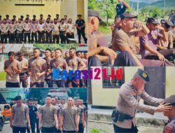 16 Personil Bintara Baru Polres Boalemo Jalani Prosesi Pengenalan Lingkungan  