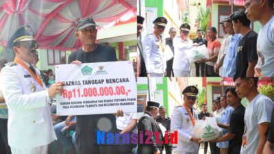 Momen HUT Kemerdekaan, Rum Pagau Salurkan Paket Bantuan BAZNAS Boalemo