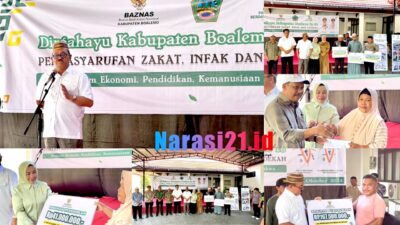 Peringati HUT Boalemo ke-26, Rum Pagau Serahkan Bantuan Baznas untuk Warga Kurang Mampu