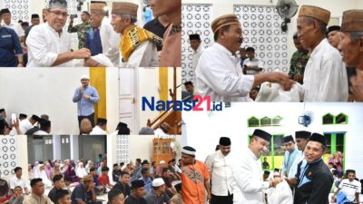 Bantu Kaum Dhuafa, Rum-Lahmuddin Bagikan Paket Ramadhan di Kecamatan Mananggu