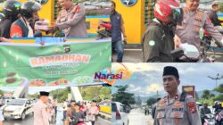Kapolres Boalemo Sapa Warga dengan Bagi-Bagi Takjil di Jembatan Soeharto