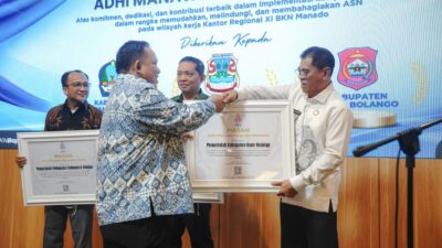 Bone Bolango Raih Penghargaan Adhi Manawa Nugraha Pratama dari BKN Manado