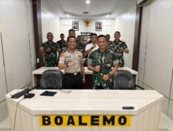 Danyonif TP 915/Bitu’o Silaturahmi ke Polres Boalemo, Perkuat Sinergitas TNI-Polri