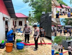 Polres Boalemo Salurkan Air Bersih untuk Warga Terdampak Kekeringan di Mananggu