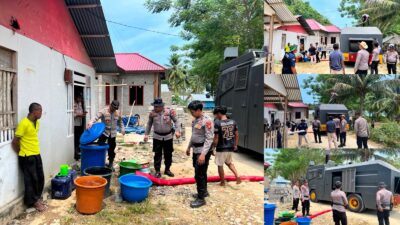 Polres Boalemo Salurkan Air Bersih untuk Warga Terdampak Kekeringan di Mananggu