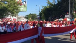 Pemkab Bone Bolango Gelar Pembentangan Bendera 50 Meter, Awali Semangat HUT ke-81 RI