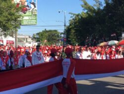Pemkab Bone Bolango Gelar Pembentangan Bendera 50 Meter, Awali Semangat HUT ke-81 RI