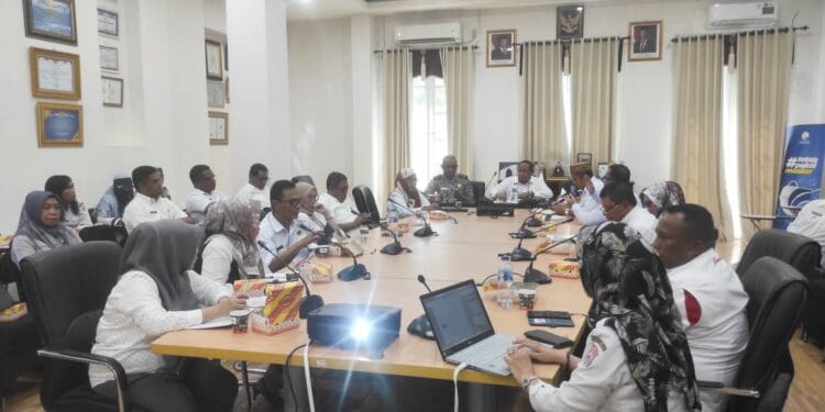 Rapat Finalisasi semarak HUT RI Ke 81 tingkat Kabupaten Bone Bolango yang digelar di Ruang Rapat Sekda.(Sumber Foto Diskominfo)