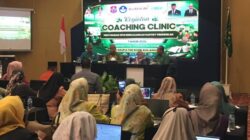 Bupati Ismet Mile didampingi Bunda PAUD Bone Bolango, Ruwaida Ismet Mile saat menghadiri Coaching Clinic Penyusunan SPMI Berdasarkan Rapor Pendidikan Jenjang TK Tahun 2026.(Sumber Foto: F.Indra/Diskominfo)