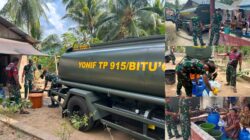 Yonif TP 915/Bitu’o Salurkan Air Bersih untuk Warga Terdampak Kemarau di Piloliyanga