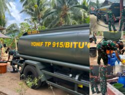 Yonif TP 915/Bitu’o Salurkan Air Bersih untuk Warga Terdampak Kemarau di Piloliyanga