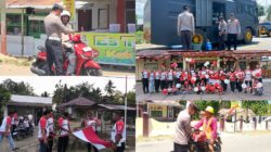 Semarak HUT RI ke-81, Polres Boalemo Bagikan Bendera Merah Putih dan Salurkan Air Bersih kepada Masyarakat