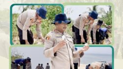 Wujudkan Green Policing, Kapolres Boalemo AKBP Firman Taufik Bersama 40 Personel Bersihkan Pulau Asiangi