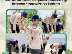 Wujudkan Green Policing, Kapolres Boalemo AKBP Firman Taufik Bersama 40 Personel Bersihkan Pulau Asiangi
