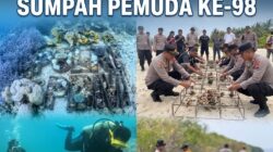 Peringati Hari Sumpah Pemuda ke-98, Kapolres Boalemo dan POSSI Bangun Rumah Ikan di Pulau Asiangi